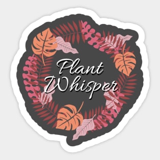 Plant Whisperer - Pink & Peach Plant Wreath Sticker